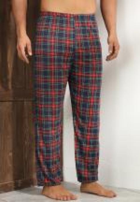 Pantaloni de Pijama ,Barbati,Culoare Rosu cu Negru,Engros